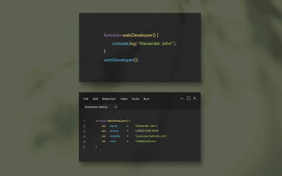 Visitkortsmall för programmerare