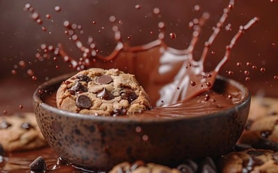 Biscuits flottants aux pépites de chocolat avec des touches de cholocate 81