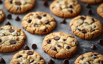 Chocolate chip cookies collage 69