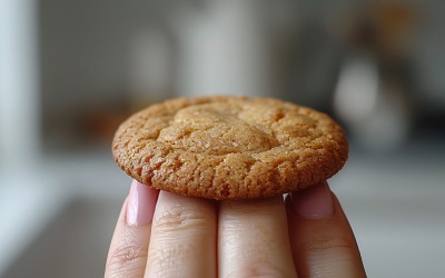 Cookies with chocolate chips in hand 94