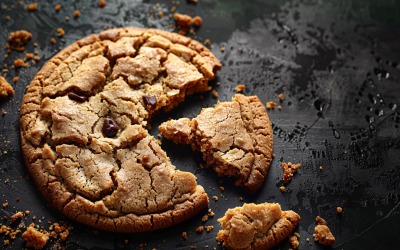 Diferentes estágios de consumo de biscoitos Biscoitos de chocolate 53