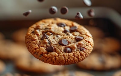 Floating Cookie Flying Chocolate chip cookies 25