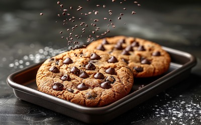 Galletas con chispas de chocolate en una Bandeja 19