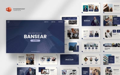 Bansear – éves jelentés Powerpoint sablon