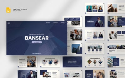 Bansear - mall för Google Slides Årsrapport