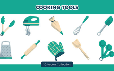 Conjunto de ilustración de herramientas de cocina