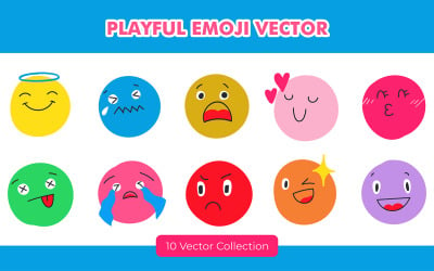 Conjunto lúdico de ilustrações de emojis