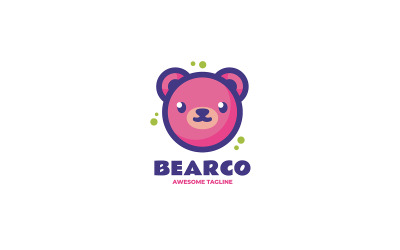 Création de logo de mascotte simple ours 1