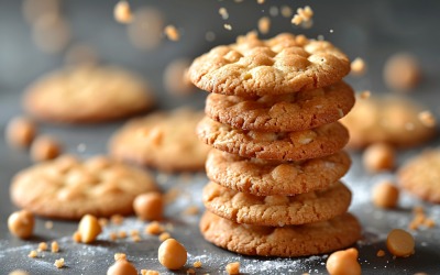 Fehér sütemény csokireszelékkel Cookies Heap 115