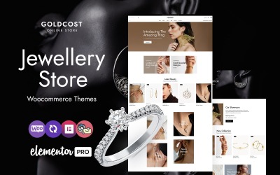 Goldcost - internetowy sklep z biżuterią Elementor Motyw WooCommerce