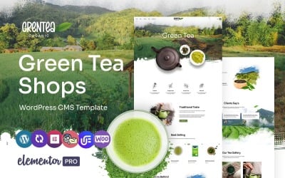 Grentea - 有机健康茶店多用途 WordPress Elementor 主题