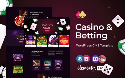 黑色 - 在线赌场和博彩 WordPress Elementor 主题