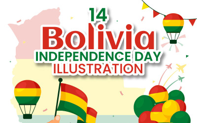 14 Ilustracja z okazji Dnia Niepodległości Boliwii