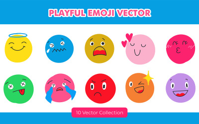 Игривый набор иллюстраций Emoji