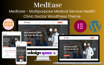 MedEase - Çok Amaçlı Tıbbi Hizmet ve Sağlık Kliniği Doktoru WordPress Teması