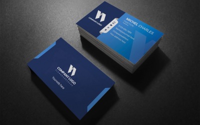 Modèle de carte de visite Corporate Design Sky Blue prêt à imprimer