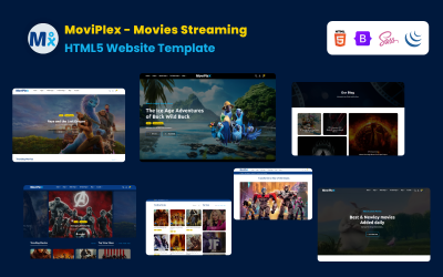 MoviPlex – шаблон веб-сайту HTML5 для потокового передавання фільмів
