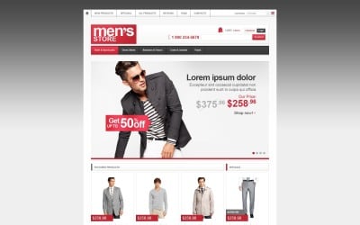 Men&#039;s Store ZenCart Template