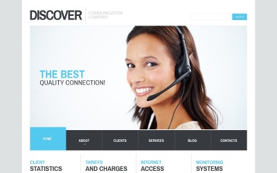 Modelo de site responsivo a comunicações