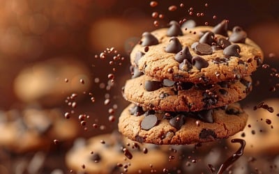 Floating Cookie Flying Chocolate chip cookies 172