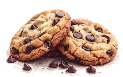 Kekse mit Schokoladenstückchen Haufen 189