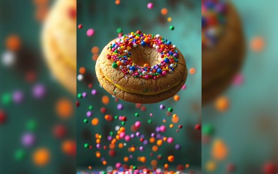 Chocolate chip cookies with multi color sprinkle 23