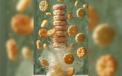 Floating Cookie Flying Chocolate chip cookies 24