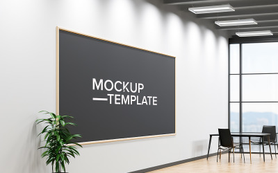 Mockup del logo 3d della parete dell&amp;#39;ufficio mockup del logo della stanza dell&amp;#39;ufficio psd sul muro