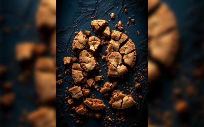 Olika stadier av äten kaka Chocolate chip cookies 42