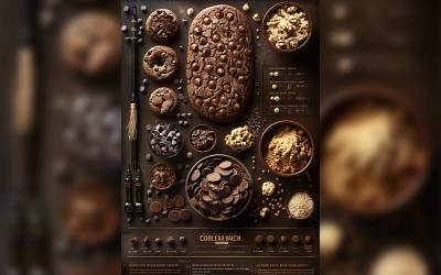 Collage di biscotti con gocce di cioccolato diversi 87