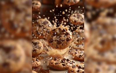 cookies with chocolate chips and sweet tea 80