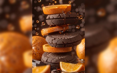 Cookies with chocolate chips Heap with orange slices 105