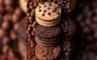 Different Chocolate chip cookies collage 86