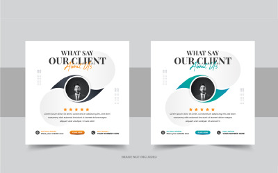 Diseño de publicaciones en redes sociales con comentarios de clientes o testimonios de clientes