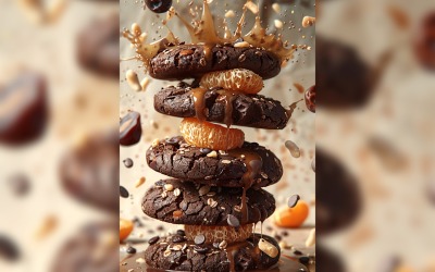 Kekse mit Schokoladenstückchen und süßem Tee 116