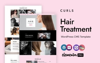 Curls — идеальная тема WordPress Elementor для ухода и ухода за волосами