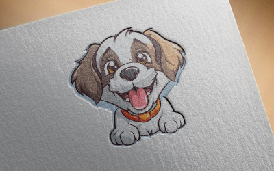 Elegante logo del cane 15-0360-23