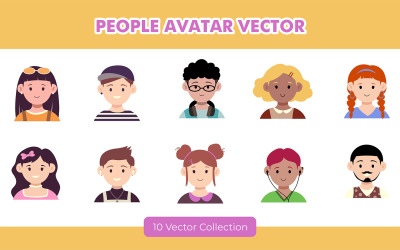 Emberek Avatar Illusztráció Készlet