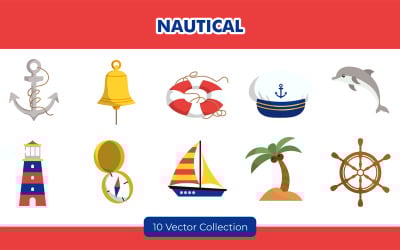 Nautisches Illustrationsset