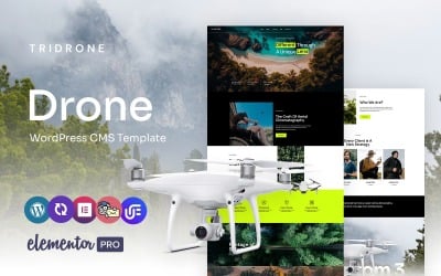 Tridrone - Drone Mağazası Çok Amaçlı WordPress Elementor Teması