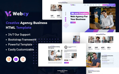 Webcy – Sjabloon voor creatieve bureaus voor zakelijke websites