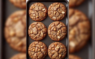 Chocolate chip cookies collage på bricka 159