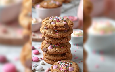 Chocolate chip cookies with multi colour sprinkle 168