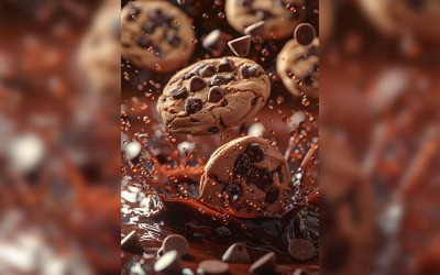 cookies with chocolate chips and sweet tea Splashes 139