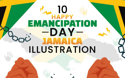 10 Jamaica Emancipatiedag illustratie