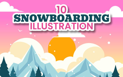 10 Snowboard illusztráció