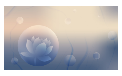 Raster Backgrounds 14400x8100px In Blue and Pink Color Scheme With Lotus