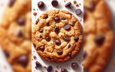 Schwimmende Chocolate Chip Cookies gestapelt 129