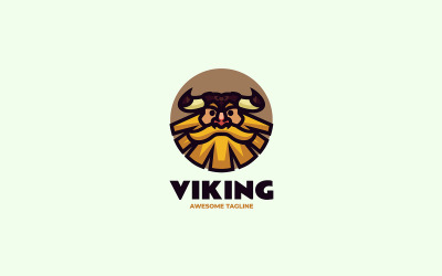 Viking mascotte cartoon-logo 1
