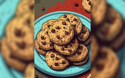 Chokladkakor på en tallrik 178